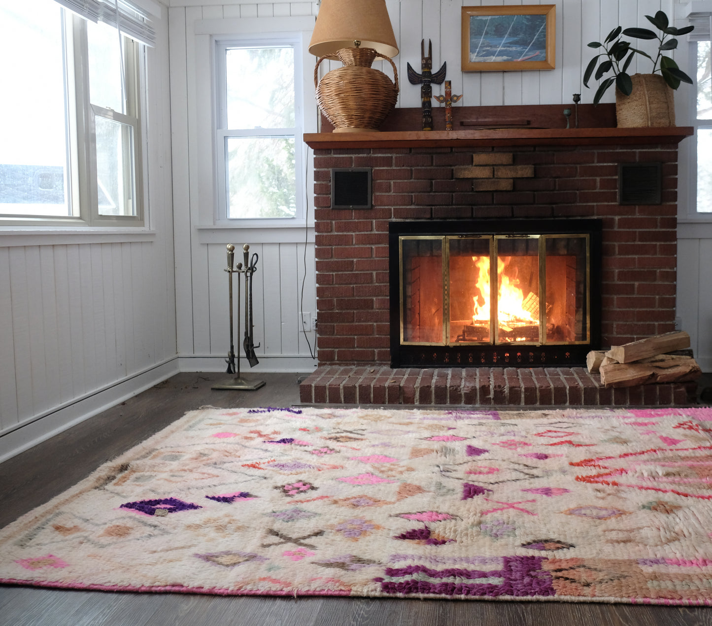 Moroccan Mrirt Beni Ourain Rug (5'4 x 9')