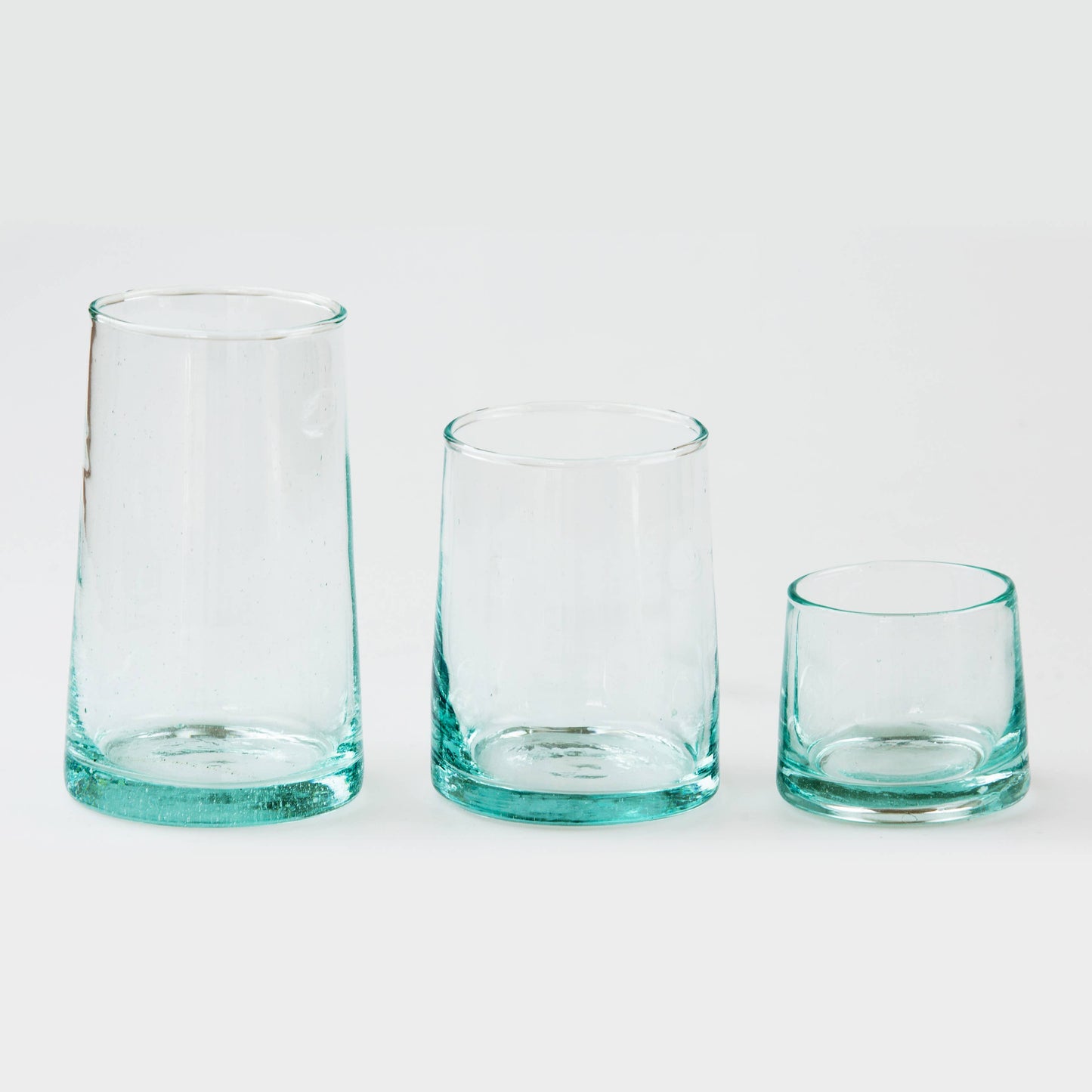 Moroccan Tumblers Narrow - 100% Hand blown Recycled Glass