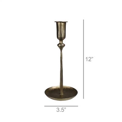 Percy Candlestick, Brass - Lrg