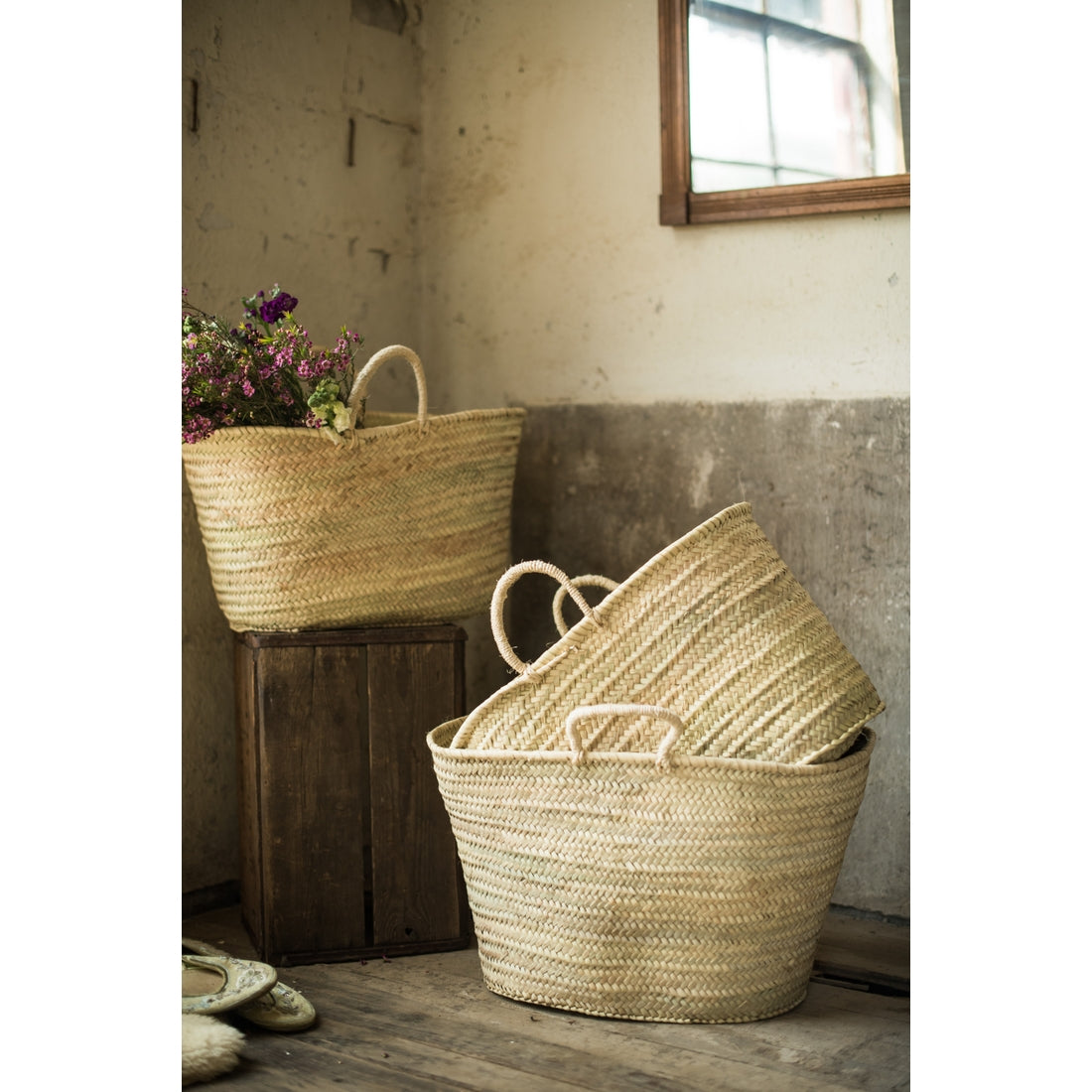 Sisal handled baskets | Large