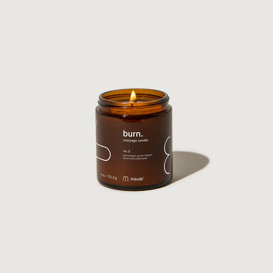 4 oz Burn no. 2 - skin-softening massage candle