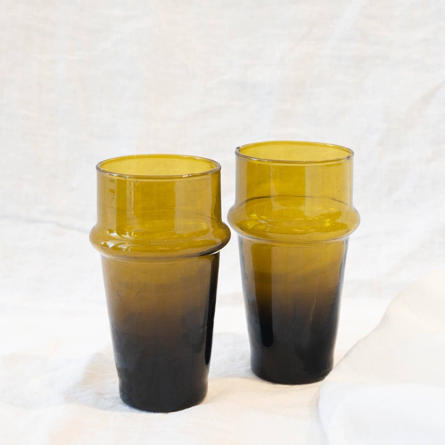Moroccan Glasses Bronze- Hand blown Recycled Glass tumbler