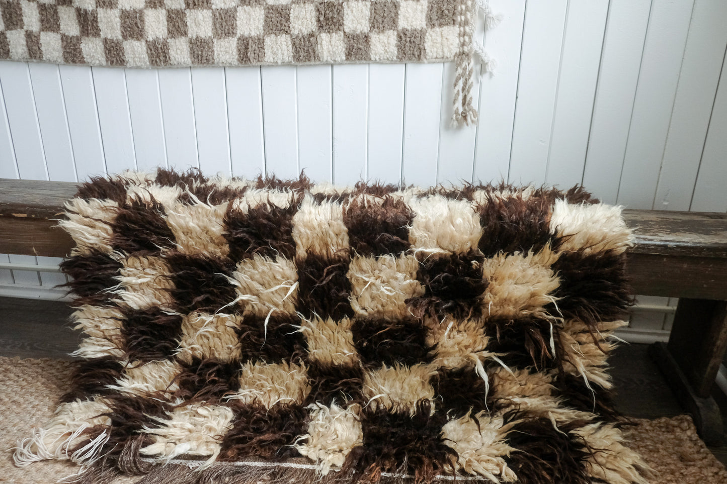 Vintage Lambswool Moroccan Rug (4'x 5'3')