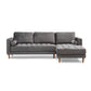 Bente Tufted Velvet Sectional Sofa - Grey