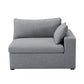 Inès Sofa - 1-Seater Single Module with Left Arm - Grey Fabric